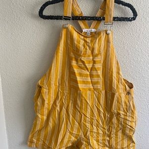 Yellow Short Overalls with pockets
